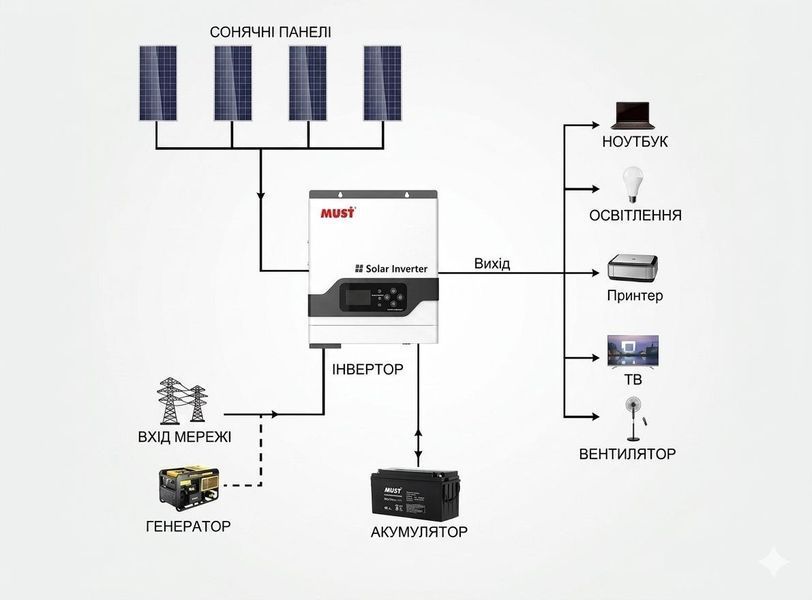Инвертор  MUST PV18-3024 VPM 22 фото